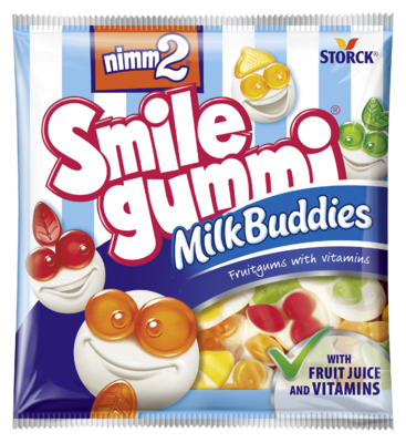 nimm2 Smilegummi Milk Buddies - Ovocné želé s odstředěným mlékem a vitaminy