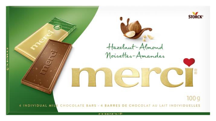 merci Chocolate Bars Hazelnut-Almond 100g - 