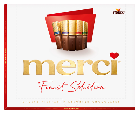 merci Great Variety 250g - Filled and unfilled speciality chocolates.