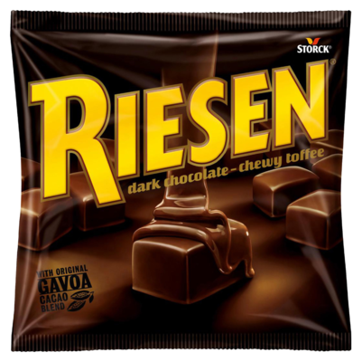 RIESEN 135g - Chocolate toffee in rich dark chocolate (30%)