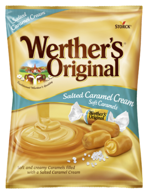 Werthers Original Salted Caramel - Soft caramels with a salted caramel flavour filling (25%)
