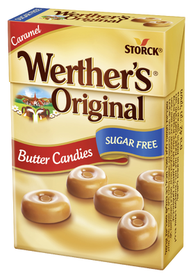 Werther’s Original Sugar Free Butter Candies Flip Top Box - Butter Candies with sweeteners