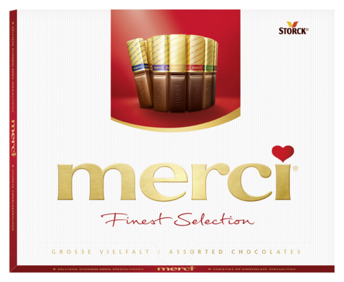 merci Finest Selection assorti 250g - Gevulde en niet-gevulde chocoladespecialiteiten.