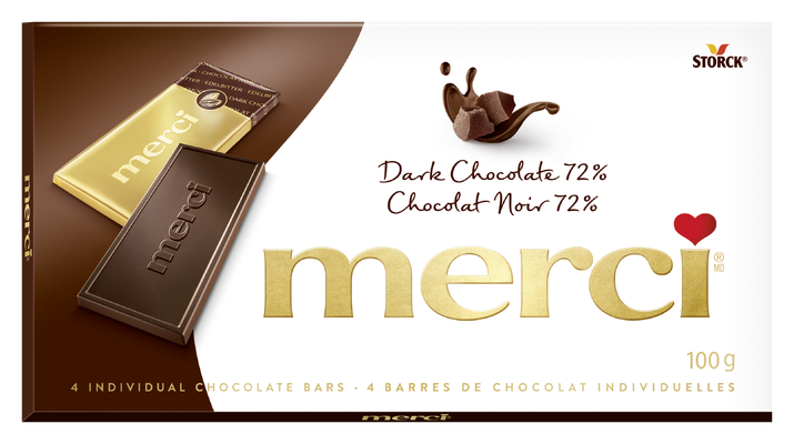 merci Barres de Chocolat Noir 72% 100g - Chocolat Noir 72%