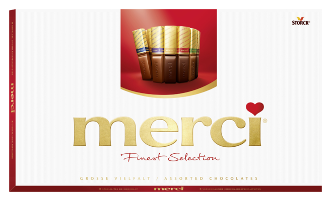 merci Grande Sélection 400g - Spécialités de chocolats fourrés et non-fourrés.