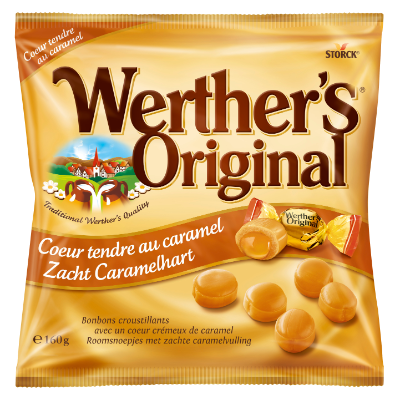Werther's Original Coeur Tendre au Caramel - Bonbons au beurre et à la crème fourrés de caramel crémeux (24 %)