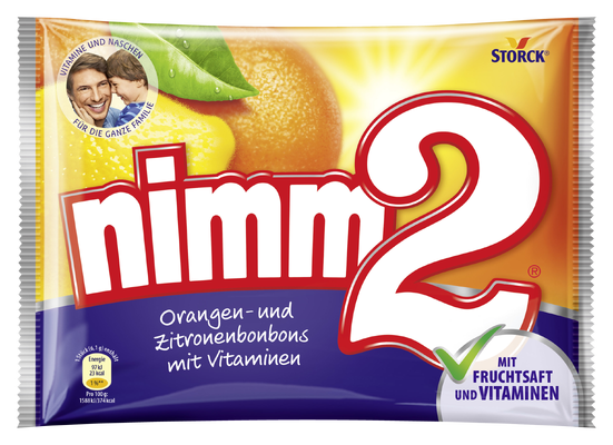 nimm2 Rote Sommerfrüchte - Gefüllte Fruchtbonbons mit Vitaminen