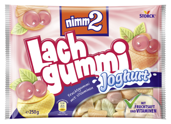 nimm2 Lachgummi Joghurt - Fruchtgummi mit Vitaminen und Magermilchjoghurt