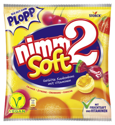 nimm2 soft - Gefüllte Fruchtkaubonbons mit Vitaminen