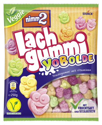 nimm2 Lachgummi YoBolde - Fruchtgummi mit Vitaminen und Magermilchjoghurt