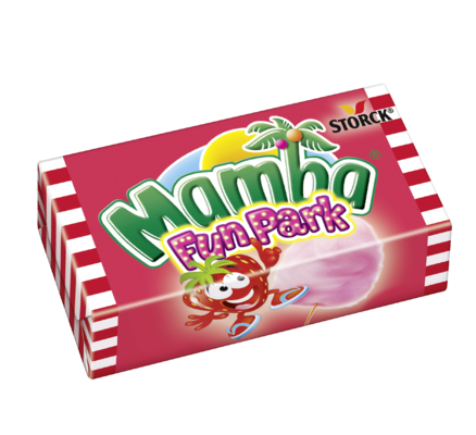 Mamba Funpark Erdbeere Zuckerwatte - Kaubonbons