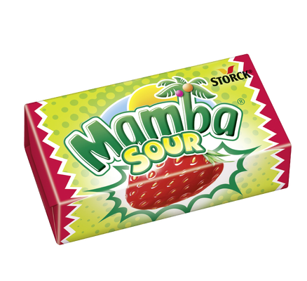 Mamba Sour Erdbeere - Kaubonbons mit Fruchtgeschmack