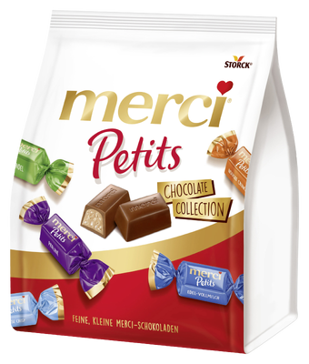 merci Petits Chocolate Collection 200g - Mischung von nicht gefüllten und gefüllten Schokoladen-Spezialitäten.