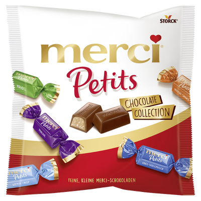 merci Petits Chocolate Collection 125g - Mischung von nicht gefüllten und gefüllten Schokoladen-Spezialitäten.
