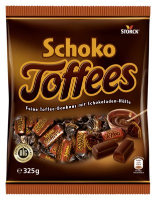 Schoko Toffees - Schokoladen-Toffees mit 30% feinherber Schokolade überzogen