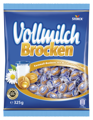 Vollmilch Brocken - Karamellbonbons mit Vollmilchcreme (24%) gefüllt