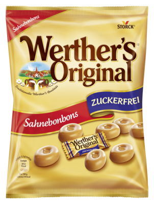Werther's Original Sahnebonbons zuckerfrei - Zuckerfreie Sahnebonbons mit Süßungsmitteln