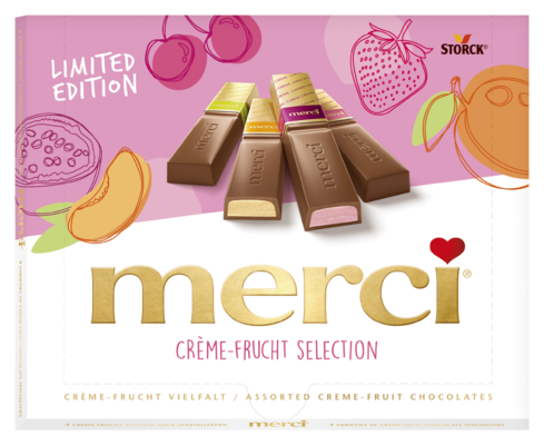merci Gyümölcsös Válogatás 250g - Töltött gyümölcsös csokoládékülönlegességek