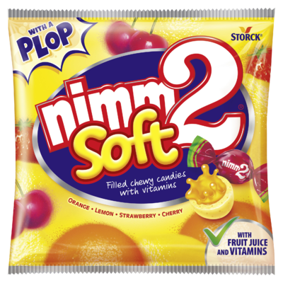 nimm2 soft - Gyümölcsös töltött olvadó cukorka gyümölcslével és vitaminokkal