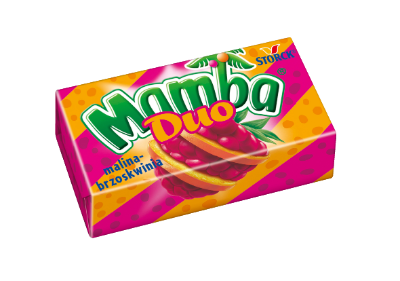 Mamba Duo malina-brzoskwinia 26,5g - Gumy rozpuszczalne o smakach owocowych