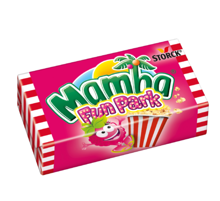 Mamba Fun Park malinowy popcorn 26,5g - Gumy rozpuszczalne