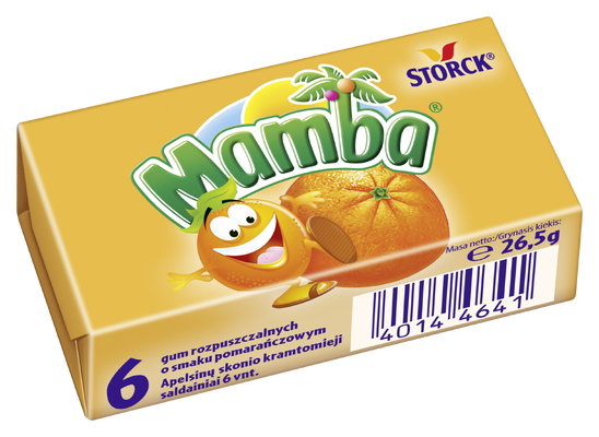 Mamba pomarańcza 26,5g - Gumy rozpuszczalne o smakach owocowych