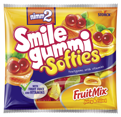 nimm2 Smilegummi Softies - Mekani, punjeni voćni gumeni bomboni s vitaminima