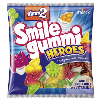 nimm2 Smilegummi Heroes - Ovocné želé obohatené vitamínmi.