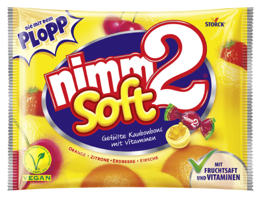 nimm2 blando con relleno - Caramelos masticables rellenos de fruta con vitaminas