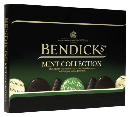 Bendicks Mint Collection - Ett urval av mörka chokladbitar med mint/ Et udvalg af mørke chokolade varianter med mint