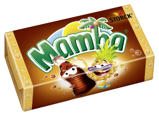 Mamba Cola & Friends Cola-Pineapple - Sega kolor/Tygge karameller med cola- och fruktsmak/frugtsmag