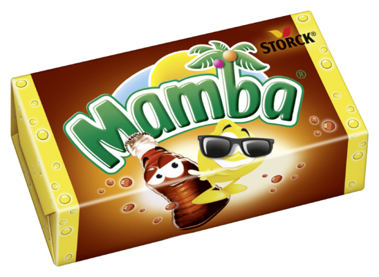 Mamba Cola & Friends Cola-Cherry - Sega kolor/Tygge karameller med cola- och fruktsmak/frugtsmag