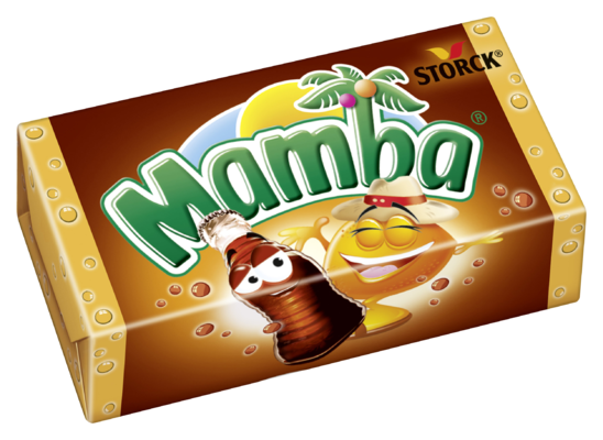 Mamba Cola & Friends Cola-Lemon - Sega kolor/Tygge karameller med cola- och fruktsmak/frugtsmag