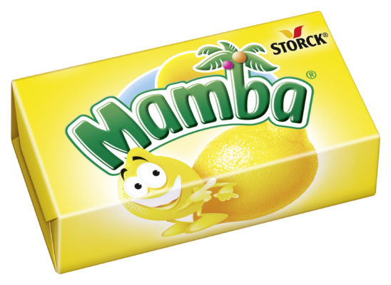 Mamba citron - Sega kolor/Tygge karameller med fruktsmak/frugtsmag